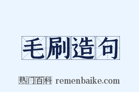 毛刷造句是什么意思的图片